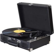 Vinyl record player with built-in stereo speakers,Bluetooth turntable, 3-speed portable LP vinyl player with USB playback | SD card playback | RCA | AUX input | headphone jack, Vintage turntable.Black