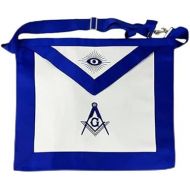 RS Master Mason Blue Lodge Apron with embroidery, 14x16 inch