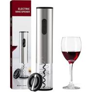ISP Electric Wine Opener w/Type-C Charging, Automatic Electric Wine Bottle Corkscrew Opener with Foil Cutter, Rechargeable (Stainless Steel)