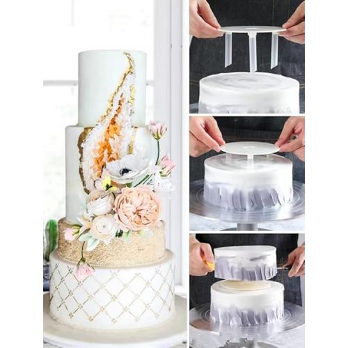 제네릭 YYLIFE Tiered Cake Stacking Support Stand with Plastic Dowels and Bases - Stable and Safe Cake Construction and Stacking Solution for High-Temperature Baking，Set of 9 Dowel Rods and 3 Circle