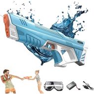 Aqua Blaster Cannon 3.0, Aqua Blaster Water Gun, Automatic Electric Water Gun, Aqua Blaster Water Cannon, Auto Suction Guns for Adults & Kids, Squirt 39 Ft Range, Summer Beach Pool Toy (Blue)