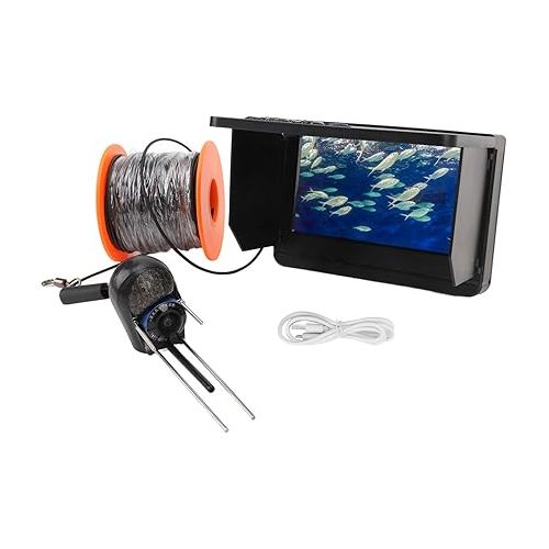 제네릭 Generic Underwater Fishing Camera, 4.5 Inch Large Screen Broadcasting Visual Fish Detector for Evening, Generickat0xdgvz1