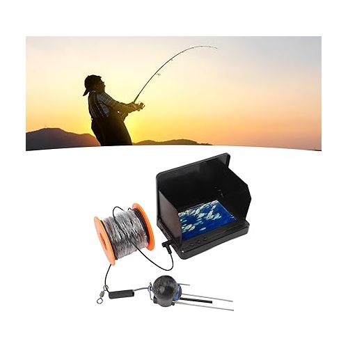 제네릭 Generic Underwater Fishing Camera, 4.5 Inch Large Screen Broadcasting Visual Fish Detector for Evening, Generickat0xdgvz1