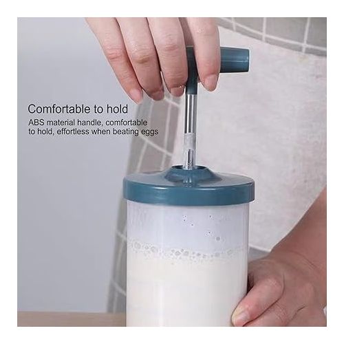 제네릭 Manual Whipped Cream Maker, Handheld DIY Whipped Cream Dispenser, Stainless Steel Dispenser Baking Tools, Perfect Cream Whipper Maker for Shop Kitchen Salad Dressings, WUM42HM951FRUQMXV84V