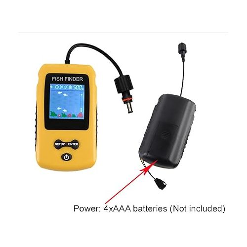 제네릭 Fishing Tools Depth Read 1M Colorful Screen Fishfinder Handheld Sounder Portable LCD Sonar Fish Finder (TL88E)