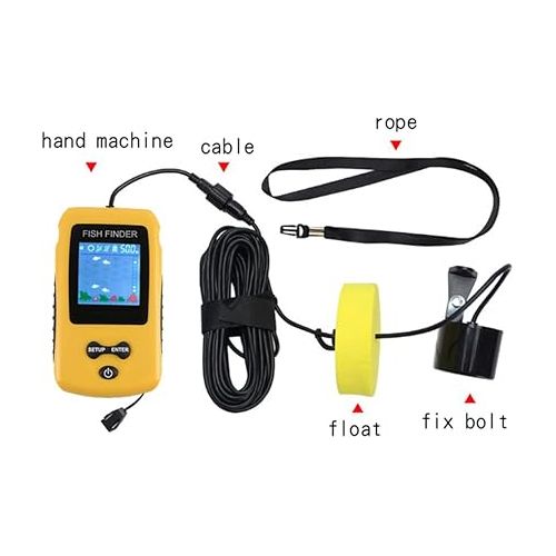 제네릭 Fishing Tools Depth Read 1M Colorful Screen Fishfinder Handheld Sounder Portable LCD Sonar Fish Finder (TL88E)