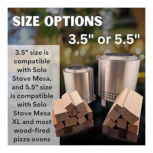 제네릭 Kiln-Dried Mini Firewood with Fire Starters Compatible with Solo Stove Mesa, Pizza Oven, BBQ Grill 6-7lbs of Miniature Raw Wood (3.25