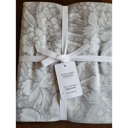 제네릭 Williams Sonoma Frutta Jacquard Grey Tablecloth - 70