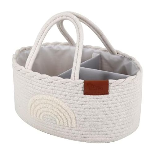 제네릭 Mom & Tikes Diaper Caddy | 3-Compartment Divider | For Diaper and Baby Necessity Storage and Organization (Rainbow)
