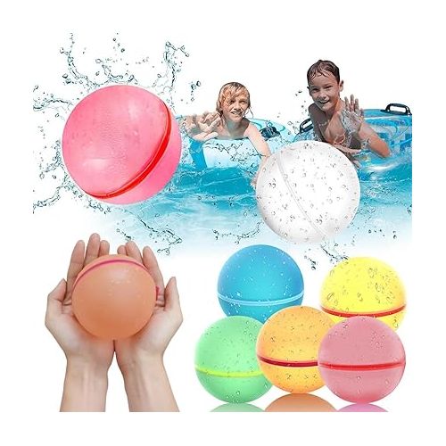 제네릭 InnoVibe Magnetic Refillable Reusable Splash Pool Water Balloons: Fast-Filling, Self-Sealing Fun for Summer Games & Outdoor Activities - Perfect Pool, Beach, and Bath Toy for Kids Ages 3-12!