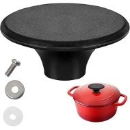 Dutch Oven Knob for Le Creuset Knob Replacement bakelite knobs Replacement Pot Lid Handle Compatible Aldi, Lodge and Other Enameled Dutch Oven, Black, Black