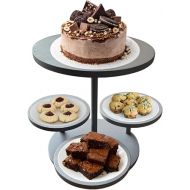 Stylz 4 Tier Modern Wooden Cupcake Display Stand - Cake Stand - Birthday, Wedding, Graduation, Baby Shower Cake Stand - Food Grade Safe