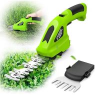 2-in-1 Electric Hedge Trimmer Cordless Grass Shear & Shrub Cutter,7.2V Handheld Grass Trimmer Hedge Shears, 2000mAh Battery Powered Grass Cutter, Garden Lawn Plants Trimmer Outdoor Tool Included Cable