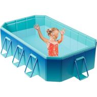 Foldable Non-Inflatable Kiddie Pool, Kid Pool Dog Pool, Non-Inflatable Kids' and Adults' Outdoor Swimming Pool, Outdoor Swimming Pool Foldable, Above Ground Pool for Backyard