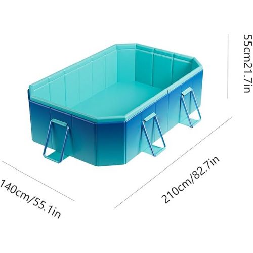 제네릭 Foldable Non-Inflatable Kiddie Pool, Kid Pool Dog Pool, Non-Inflatable Kids' and Adults' Outdoor Swimming Pool, Outdoor Swimming Pool Foldable, Above Ground Pool for Backyard