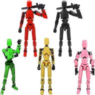 T13 Action Figure,Robot Action Figure,T13 Action Figure 3D Printed Multi-Jointed Movable,13 Action Figure Dummy,Decorations for Action Figures,Random Weapon Color(Red+Black+Yellow+Pink+Green)