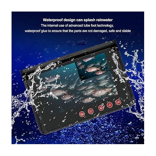 제네릭 Fish Finder, 5 Inch Full Waterproof Touch Screen, HD Underwater Fishing Camera, 220° Wide Angle, 12 Night Vision Light Beads, Voice Alarm, 12 Hours Work