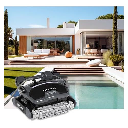 제네릭 BWT Advanced Pro 600 Swimming Pool Robotic Cleaner & Vacuum, Bluetooth Connection to Start and Stop, Works with All Pools, Clever Handle Design, Energy Efficient