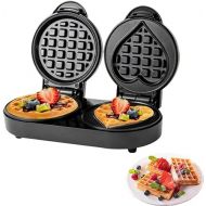 Double Belgian Waffle Maker Heart Shape Waffle Maker Double Waffle Iron Mini Electric Waffles Electric Non Stick Waffle Maker Griddle for Families, Kids and Individuals Easy to Use and Clean