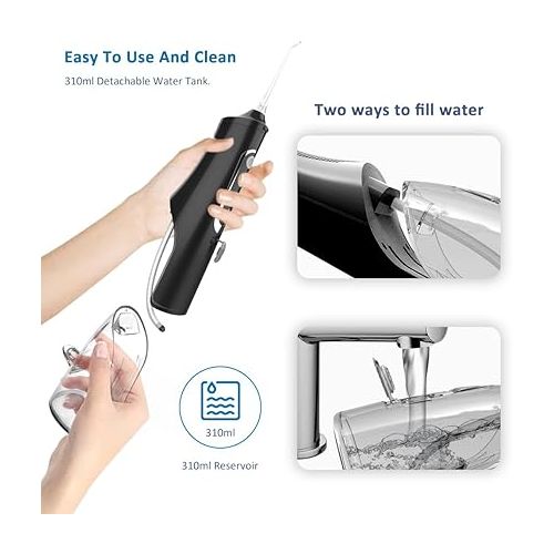 제네릭 U Water Pick IPX7 Waterproof Rechargeable Cordless Electric Portable Jet Teeth Cleaning Dental Floss Oral Irrigator Water Flosser