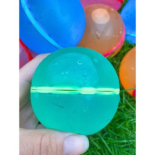 제네릭 Reusable Water Balloons, Silicone Magnet Sealing Water Bomb (Multicolor 12 count)