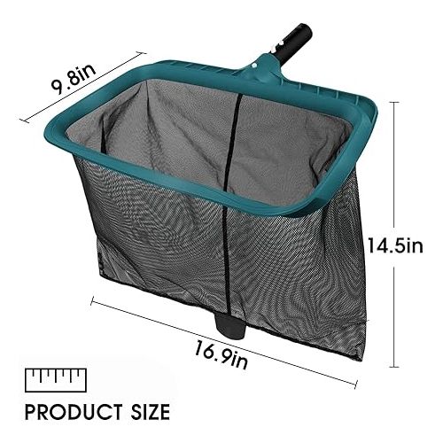 제네릭 Poolvio Professional Swimming Pool Skimmer Net, Heavy Duty Pool Leaf Rake with Ultra Deep Fine Mesh Net Bag, Fast Cleaning Tool for Inground & Above Ground Pool (Pole not Included)