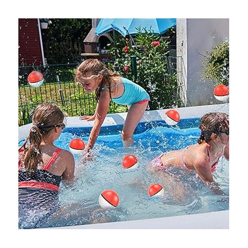 제네릭 2 Pcs Reusable Water Balloons Sets - Red White Water Balloons Quick Fill - Summer Outdoor Activities beach toys Pool Party Toys for Kids