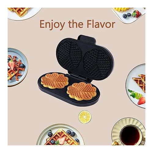 제네릭 Waffle Maker Nonstick Waffle Iron Double Disk Large Capacity Sandwich Press Breakfast Waffle Maker For Kids And Families