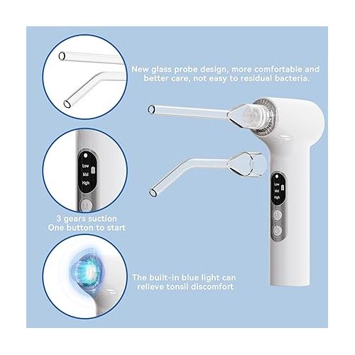 제네릭 Tonsil Stone Removal kit-Tonsil Stone Remover Vacuum-Rechargeable Tonsil Stone Remover-Fresh Breath-Oral Irrigator