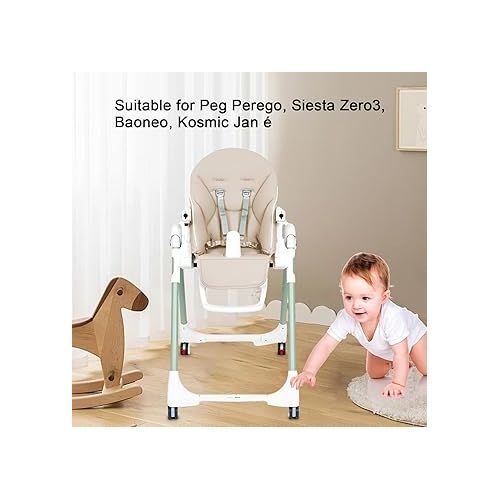 제네릭 High Chair Cov-ers for Baby, Pu Leather Baby Dining Chair Cov-er, Comfortable Universial Replacement Cov-er with Padding Fit forGraco high Chair for Peg Perego for Siesta Zero3