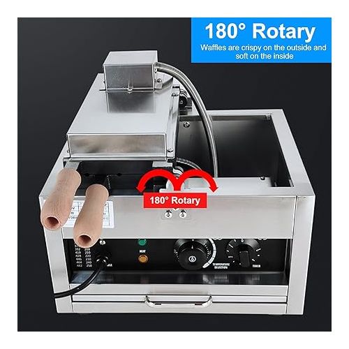 제네릭 Mvckyi Commercial Bubble Waffle Maker Machine, 12pcs Egg Shaped Waffle Maker Hong Kong, Egg Cooker Waffle Iron Pancake Baker, Non Stick Temperature Control, for Restaurant, Snack Bar