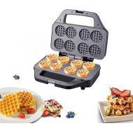 Mini Waffle Maker Machine Waffle Iron Electric Waffle Maker Small Waffle Maker for Kids 8 Grids Round Waffle Maker-Perfect Belgian Waffle Maker for Kids and Families