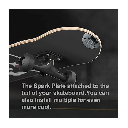 제네릭 Tail Plate Attachment for Skateboards Enhance Your Ride with Sparking Effects,Sparks for Your Skateboard,Ultimate Skateboarder's Accessory,Can Come Out Flames