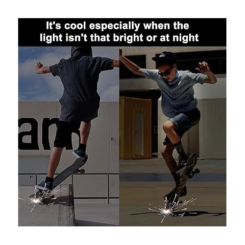 제네릭 Tail Plate Attachment for Skateboards Enhance Your Ride with Sparking Effects,Sparks for Your Skateboard,Ultimate Skateboarder's Accessory,Can Come Out Flames