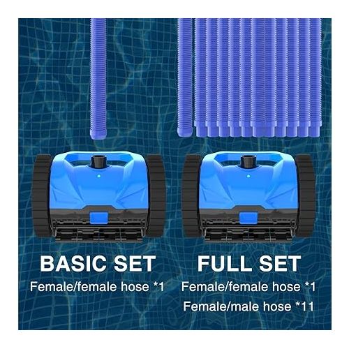 제네릭 Automatic Turbine Pool Cleaner for Large Inground Pool, Suction-Side Pool Vacuum Cleaner (Full Set)