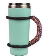 PREMIUM paracord Handle for Yeti/Rtic/Ozark Trail Rambler Tumblers. Made to fit most 20 30 32 40 oz tumblers (Handle Only). (Pink Camoflauge)