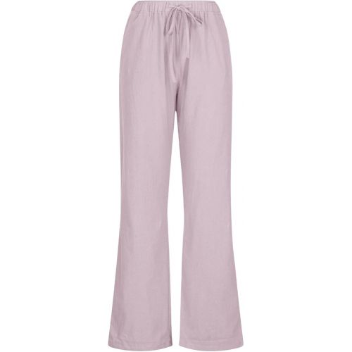 제네릭 Womens Linen Pants 2024 Solid Color Drawstring Cotton Palazzo Pants High Waisted Wed Leg Lounge Trousers Summer Pants