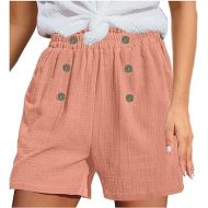 Shorts for Women Summer Casual Comfy Solid Color Lace Up Casual Shorts Camo/Solid/Floral Print Shorts with Pockets