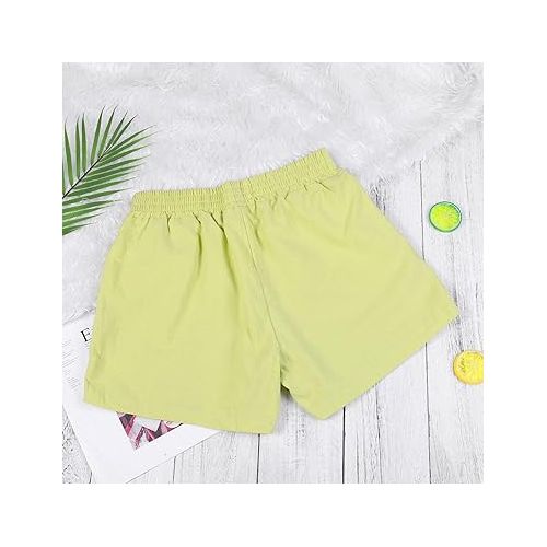 제네릭 Summer Cotton Linen Shorts for Women 2024 Low Rise Shorts with Pockets Dressy Casual Linen Shorts Elastic Waist Short Pants