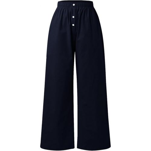 제네릭 Womens Wide Leg Pants Summer Wide Leg Casual Wide Leg Y2K Streetwear Pants Long Straight Suit Pants