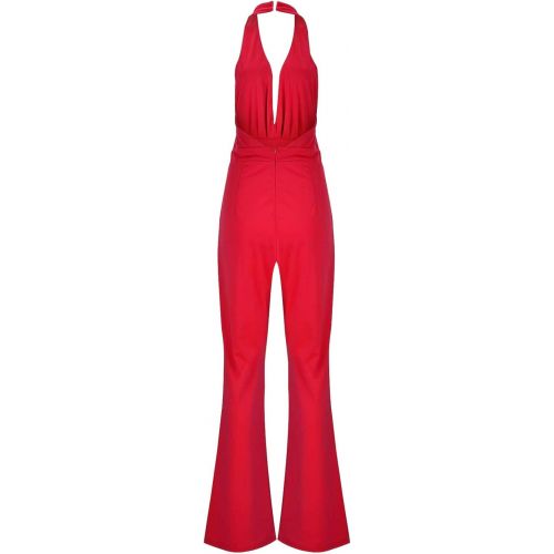 제네릭 Jumpsuits for Women Casual Jumpers Sleeveless Spaghetti Strap Boho Long Pant Romper Jumpsuit with Pockets 2024