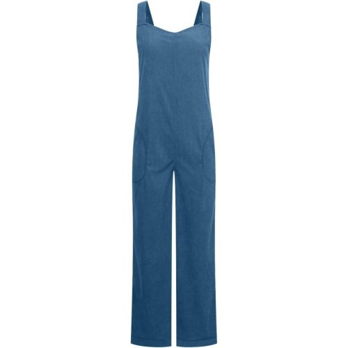 제네릭 Women's Short Sleeve Jumpsuits Spaghetti Strap Baggy Overalls Jumpers High Waist Wide Leg Overalls with Pockets 2024