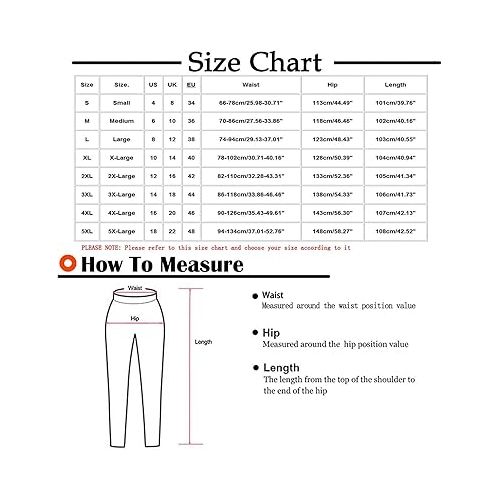 제네릭 High Waist Wide Leg Pants for Women Summer Vacation Elastic Waist Flowy Pant Resort Wear Lounge Beach Trousers