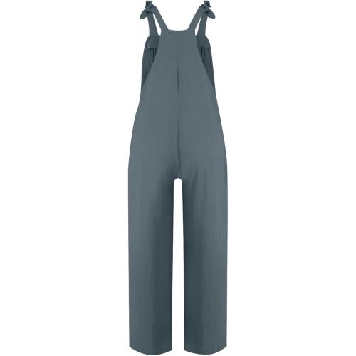 제네릭 Jumpsuits for Women Casual Jumpers One Piece Wide Leg Rompers High Waist Wide Leg Overalls with Pockets 2024