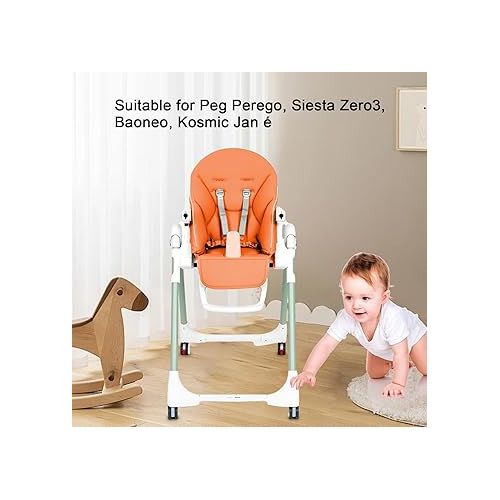 제네릭 High Chair Covers for Baby - PU Leather High Chair Cushion Baby High Chair Cover Comfortable with Padding - High Chair Cover Replacement