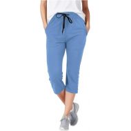 Capri Pants for Women 2024 Summer Lightweight High Waisted Cropped Pants Wide Leg Trousers Cropped Pants with Pockets