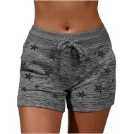 Womens Short 2024 Summer Comfy Soft Solid Color Lace Up Casual Shorts Relaxed Fit High Waist Cargo Shorts