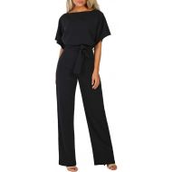 Jumpsuits for Women Casual Jumpers One Piece Sleeveless Wide Leg Long Pant Wide Leg Jumpsuits Rompers with Pockets 2024