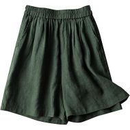 Womens Cotton Linen Shorts 2024 Summer Beach Casual Ripped Denim Shorts Camo/Solid/Floral Print Cargo Shorts