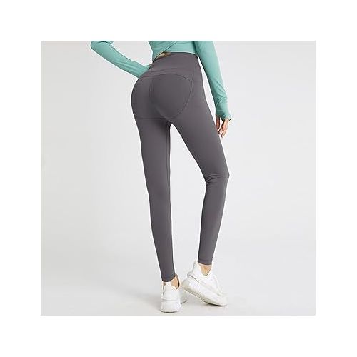 제네릭 Yoga Pants for Women High Waisted Butt Lifting Slimming Quick Dry Gym Pants Stretchy Tummy Control Cozy Trousers